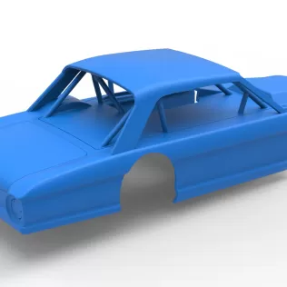 Shell of Vintage Asphalt Modified stock car V11 Scale 1:25 - Model thumbnail 14