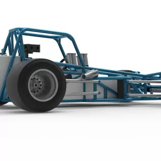 Vintage Supermodified stock car Base Version 3 Scale 1:25 - Model thumbnail 21