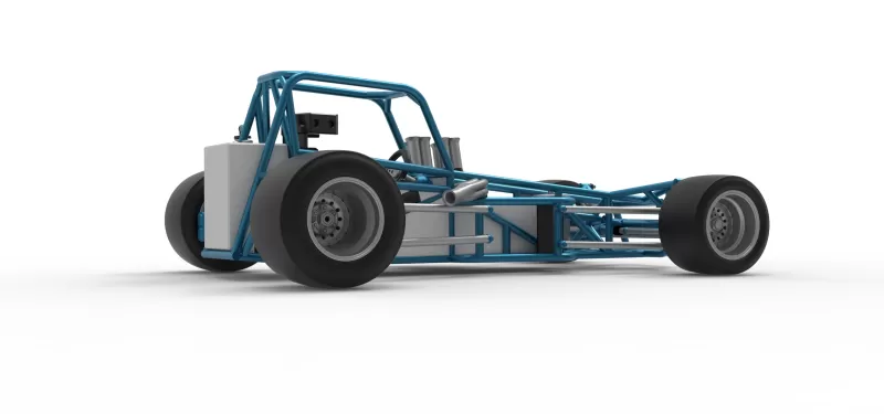 Vintage Supermodified stock car Base Version 3 Scale 1:25 - Model preview 21