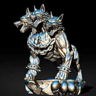 Cerberus Three-Headed Hellhound #RoZ - Model thumbnail 8