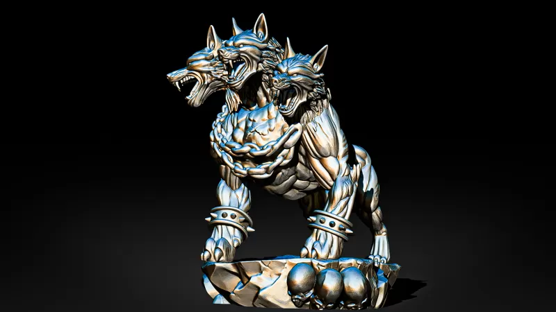 Cerberus Three-Headed Hellhound #RoZ - Model preview 8