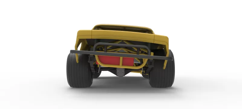 Vintage Dirt late model Race car V2 while turning Scale 1:25 - Model preview 16