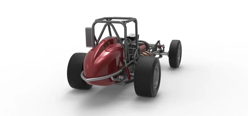Dirt Silver Crown Champ car Base Version 2 Scale 1:25 - Model preview 18