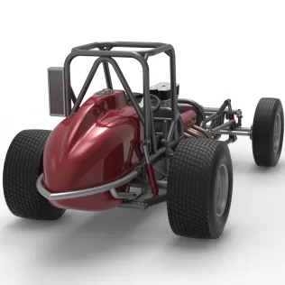 Dirt Silver Crown Champ car Base Version 2 Scale 1:25 - Model thumbnail 18