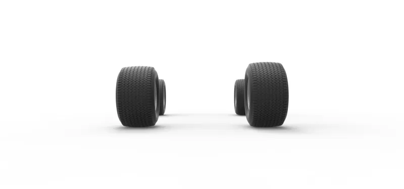 Wheel set of Northeast Dirt Modified stock car V3 Scale 1:25 - Model preview 9