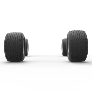 Wheel set of Northeast Dirt Modified stock car V3 Scale 1:25 - Model thumbnail 9