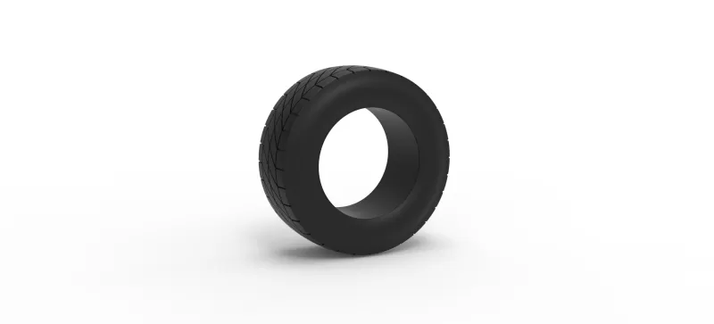Vintage dirt tire Version 4 Scale 1:25 - Model preview 1