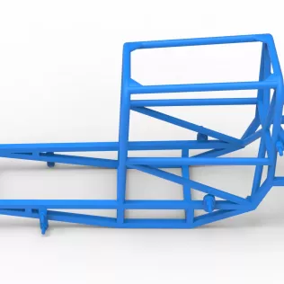 Frame of Vintage Supermodified stock car Version 4 Scale 1:25 - Model thumbnail 7