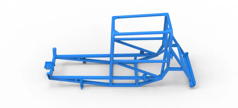 Frame of Vintage Supermodified stock car Version 4 Scale 1:25 - Model preview 7