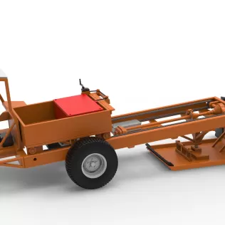 Garden Tractor pulling sled Scale 1:25 - Model thumbnail 20