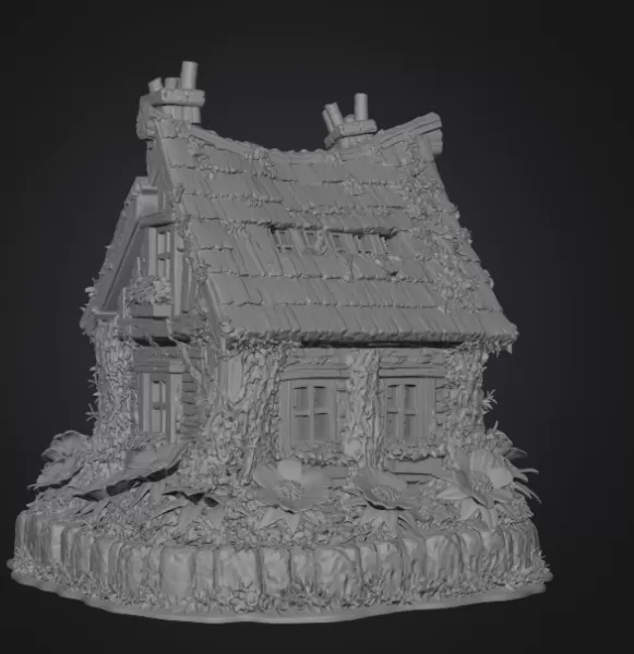 Cozy Fantasy House STL for 3D Printing - Model preview 10