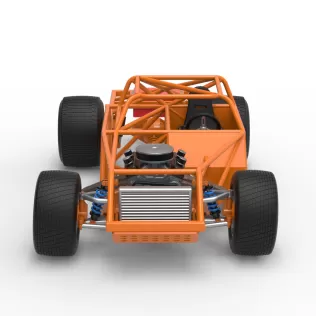 Vintage Dirt late model Race car Base Version 4 Scale 1:25 - Model thumbnail 7