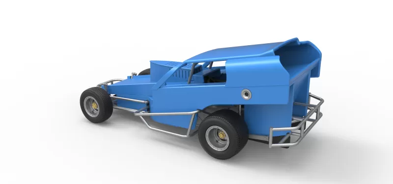 Vintage Dirt Modified stock car Version 2 Scale 1:25 - Model preview 12