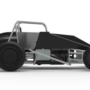 Vintage Dirt Silver Crown Car while turning Scale 1:25 - Model thumbnail 22