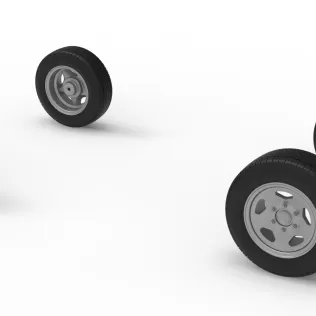 Wheel Set of New Zealand Vintage Stock car Scale 1:25 - Model thumbnail 6