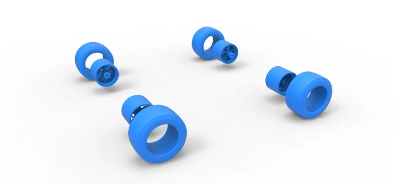 Wheel Set of 350 Supermodified Scale 1:25 - Model preview 11