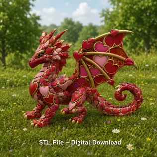 Heartwing Dragon STL File for 3D Print - Model thumbnail 3