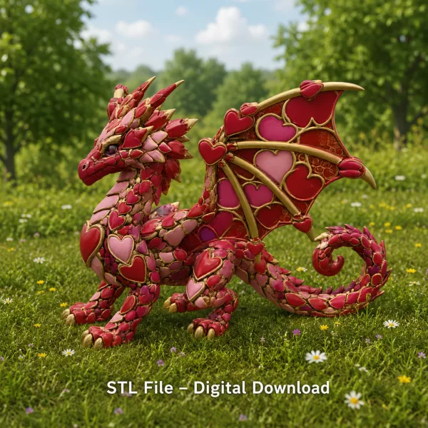 Heartwing Dragon STL File for 3D Print - Model preview 3
