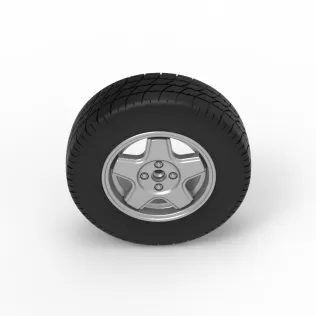 Front wheel of BriSCA Formula 2 Stock Car Scale 1:25 - Model thumbnail 6