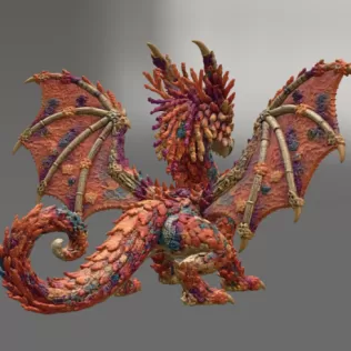 🐉 Coral Reef Dragon STL File for 3D Print - Model thumbnail 8