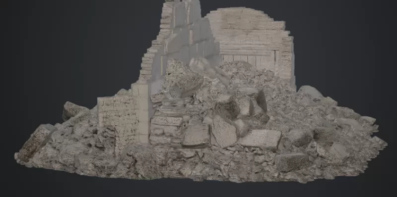Hausruine halb ein gefallen - Model preview 3