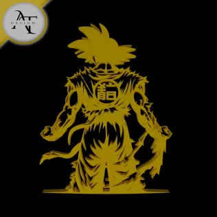 Goku - Dragon Ball - Silhouette - 2D Wall Art Decor