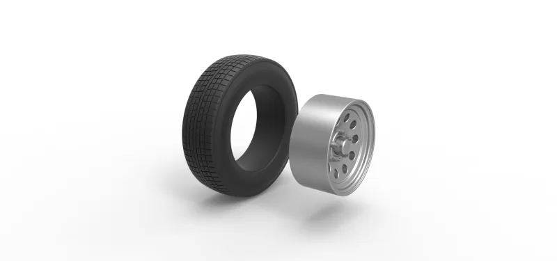 Car wheel 11 Scale 1:25 - Model preview 10