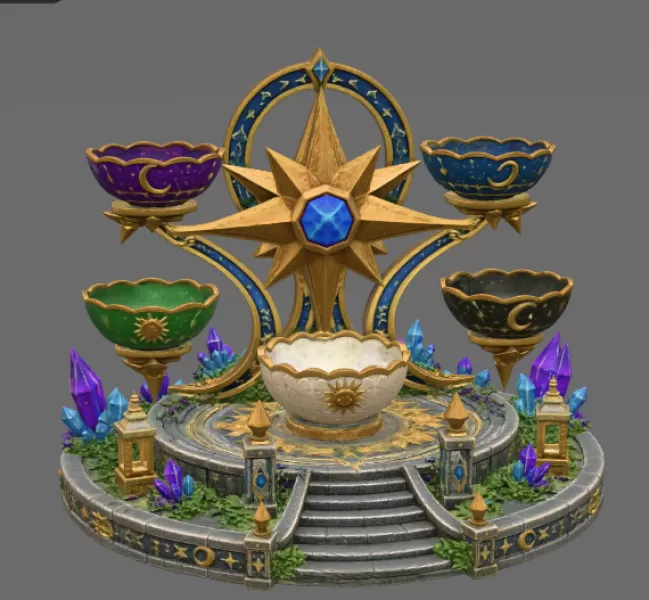 Astral Constellation Offering Sanctuary STL File for 3D Print - Model preview 8