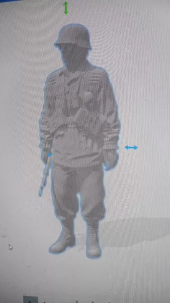Waffen-XX Soldier Standing Guard STL - Model preview 2