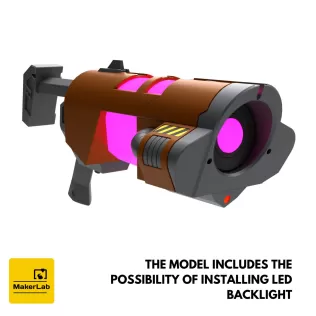 Railgun - Quake III Arena - Printable 3d model - STL files - Model thumbnail 6