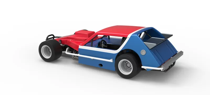 Vintage Asphalt Modified stock car V10 Scale 1:25 - Model preview 12