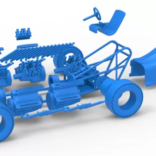 Vintage AWD Dragster Version 2 Scale 1:25 - Model thumbnail 28