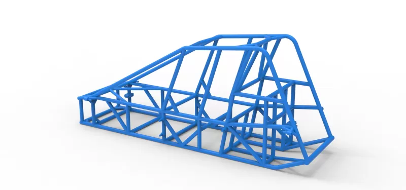 Frame of Experimental Pavement Silver Crown Car Scale 1:25 - Model preview 9