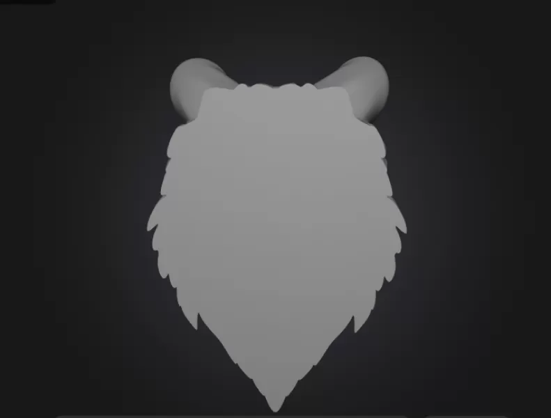 Bear head wall decor - Model preview 3