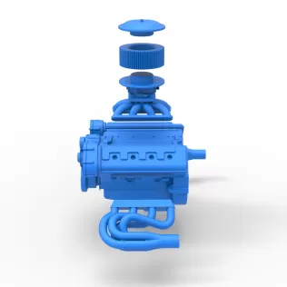 Engine of New Zealand Superstock car Scale 1:25 - Model thumbnail 22