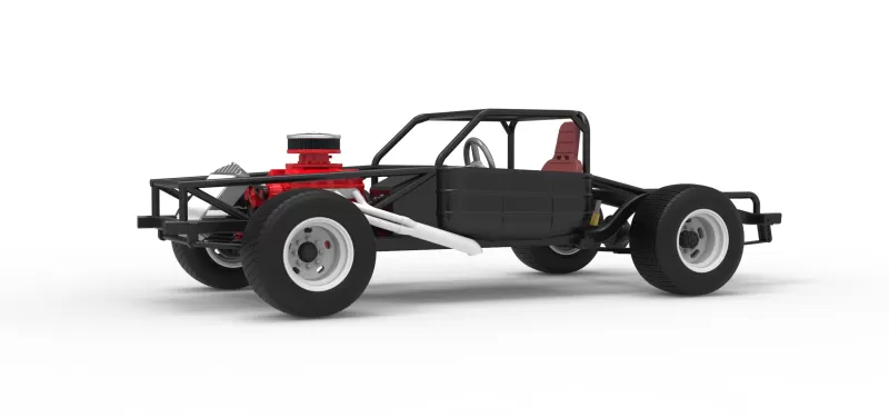 Vintage Semi-Late Model Stock Car Base Scale 1:25 - Model preview 2