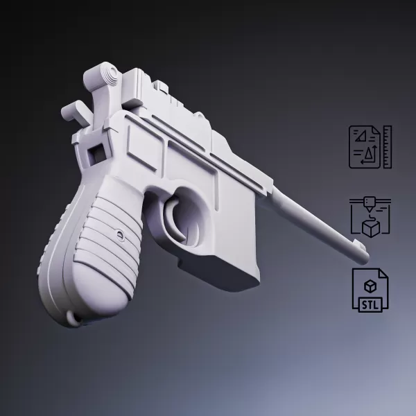 Mauser C96 Pistol #RoZ - Model preview 3