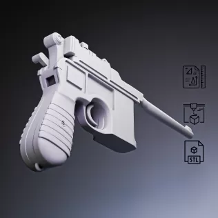 Mauser C96 Pistol #RoZ - Model thumbnail 3
