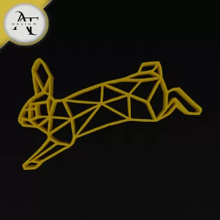 Rabbit - Geometric - 2D Wall Art Decor