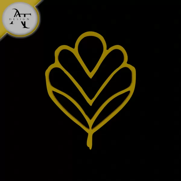 Simple Leaf Symbol - 2D Art - Model preview 1