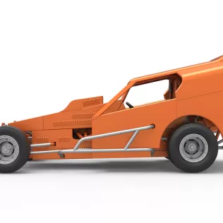 Vintage Dirt Modified stock car Version 3 Scale 1:25 - Model thumbnail 9