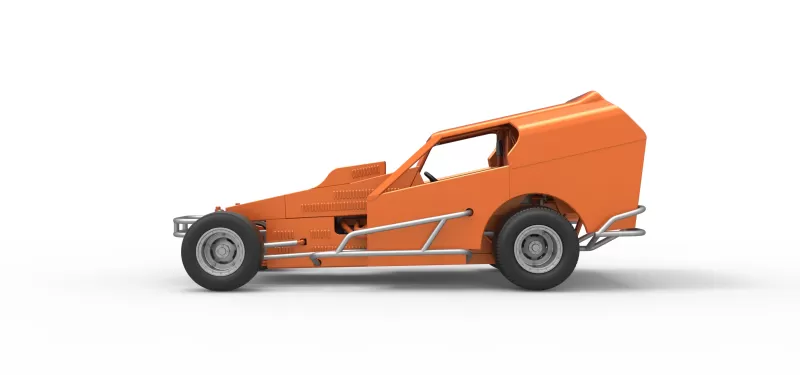 Vintage Dirt Modified stock car Version 3 Scale 1:25 - Model preview 9