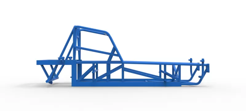 Frame of Vintage Dirt Modified stock car Version 4 Scale 1:25 - Model preview 13