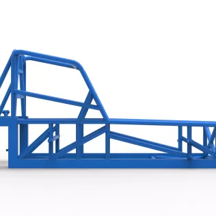 Frame of Vintage Dirt Modified stock car Version 4 Scale 1:25 - Model thumbnail 13