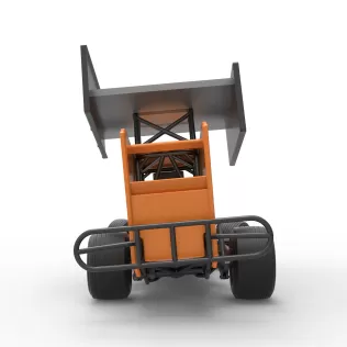 Southern Wing Modified Stock car while turning Scale 1:25 - Model thumbnail 16