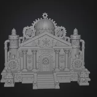 Grand Steampunk Gearworks Castle STL File for 3D Print - Model thumbnail 10