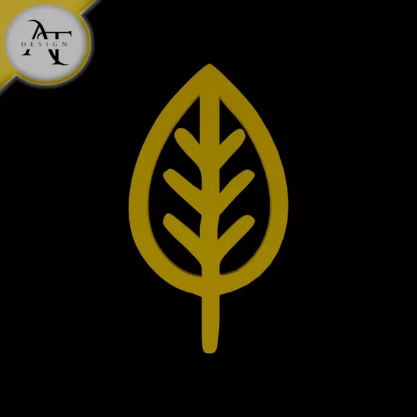 Simple Leaf Symbol - 2D Art - Model preview 1