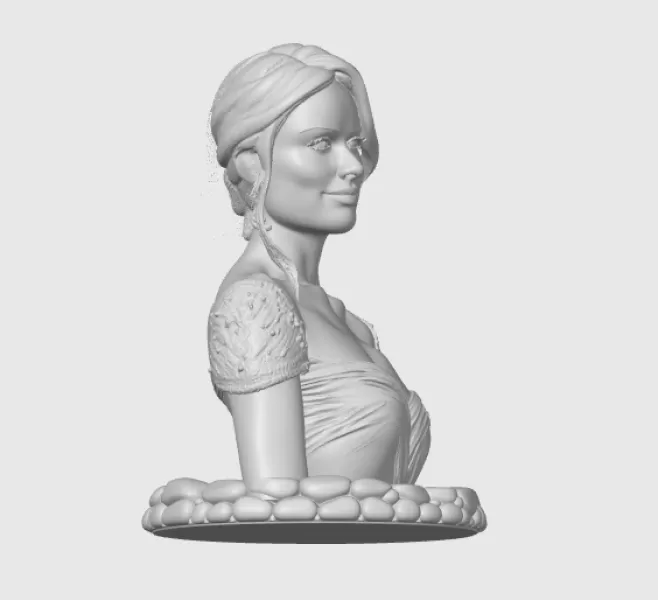 Olivia Wilde 3D Bust - Model preview 11