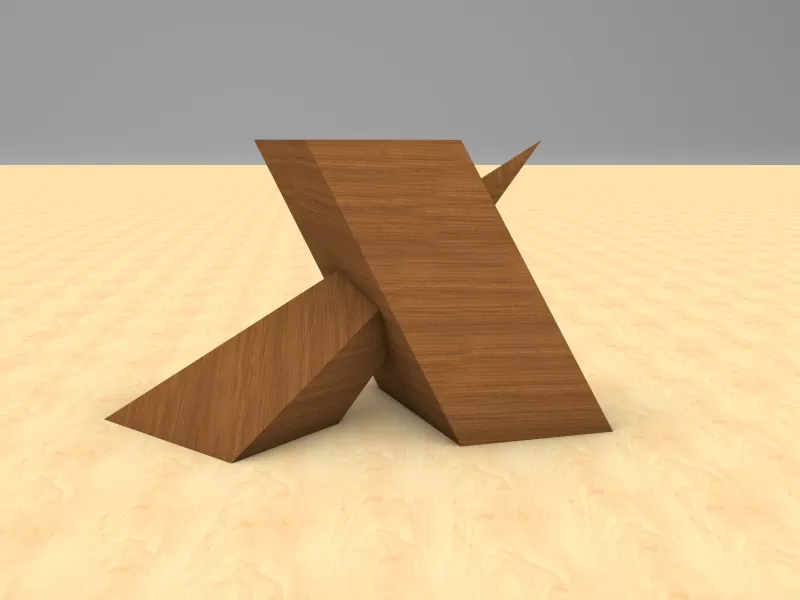 Intersection of Pyramid and Parallelepiped - Model preview 2