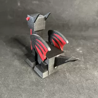 Low Poly Baby RoboDragon - Model thumbnail 3